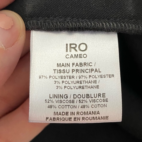 IRO High Waisted Black Trouser Pants with Pleats Size 38 US 6 - Picture 10 of 11